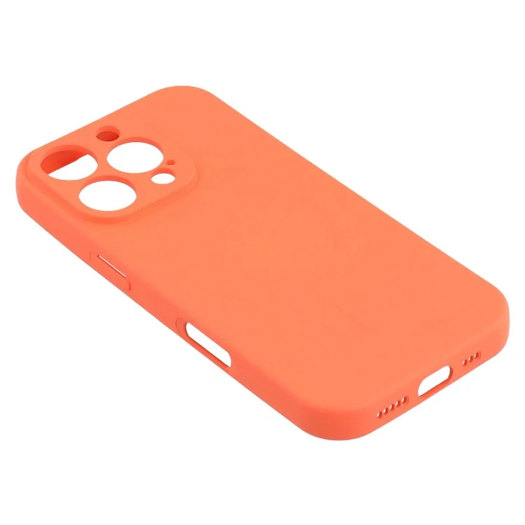 Capa para iPhone 16 Pro Max compatível com MagSafe, à prova de choque, em TPU - Laranja