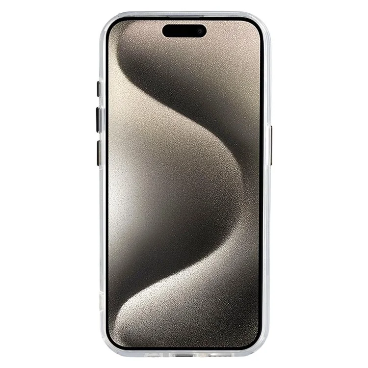 Чехол для iPhone 15 Pro совместимый с MagSafe, подставкой, ТПУ + ПК прозрачный чехол для телефона - Черный