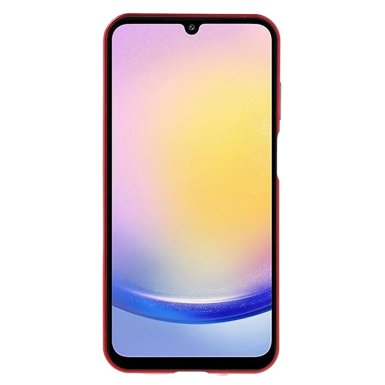 Capa para Samsung Galaxy A26 5G com vidro temperado de dupla face, magnética e transparente - Vermelho
