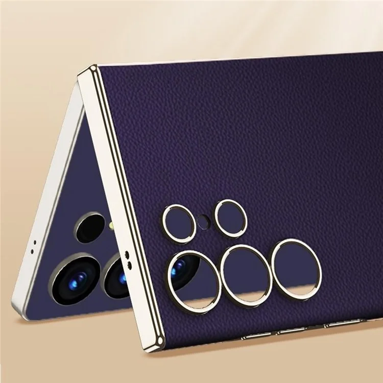 GKK For Samsung Galaxy S25 Ultra Case Electroplated PU + PC Phone Back Cover - Titanium Grey