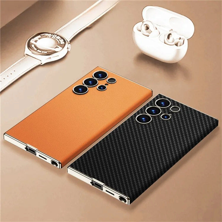 GKK For Samsung Galaxy S25 Ultra Case Electroplated PU + PC Phone Back Cover - Titanium Grey