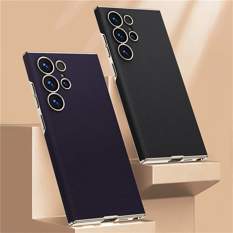 GKK For Samsung Galaxy S25 Ultra Case Electroplated PU + PC Phone Back Cover - Titanium Grey