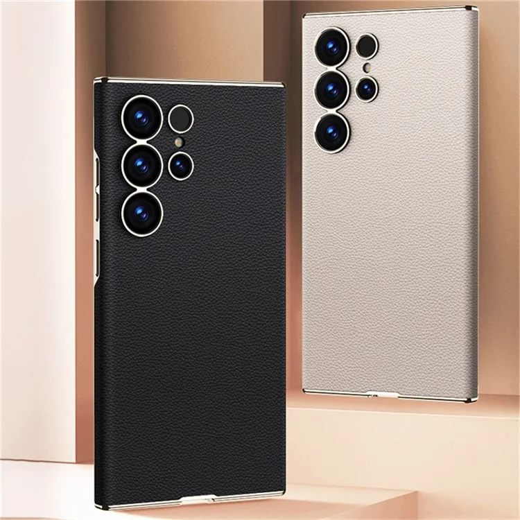 GKK For Samsung Galaxy S25 Ultra Case Electroplated PU + PC Phone Back Cover - Titanium Grey