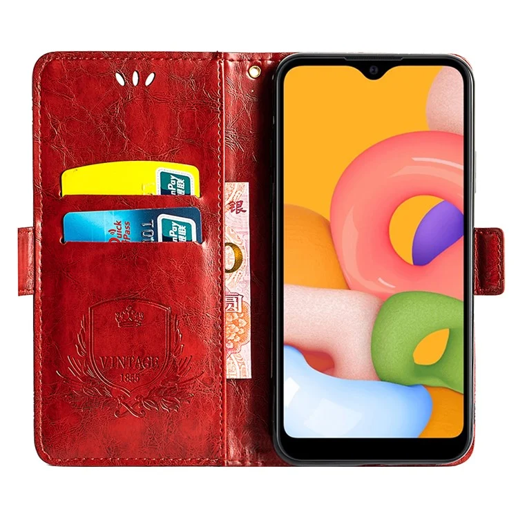 Чехол для телефона For Honor X9c 5G / X60 Pro 5G с цветочным тиснением, кожаный, с боковой пряжкой - красный