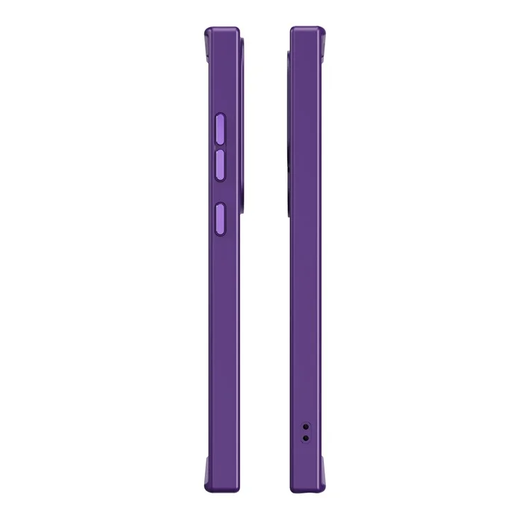 Für Samsung Galaxy S25 Ultra Hülle Kompatibel mit MagSafe TPU + Acryl Klare Handyhülle - Dunkel Lila