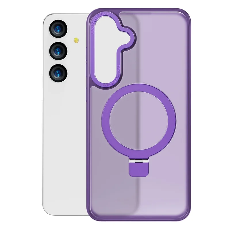 For Samsung Galaxy S25+ Case Magnetic Kickstand TPU + PC Phone Cover Skin-Friendly Touch - Blue