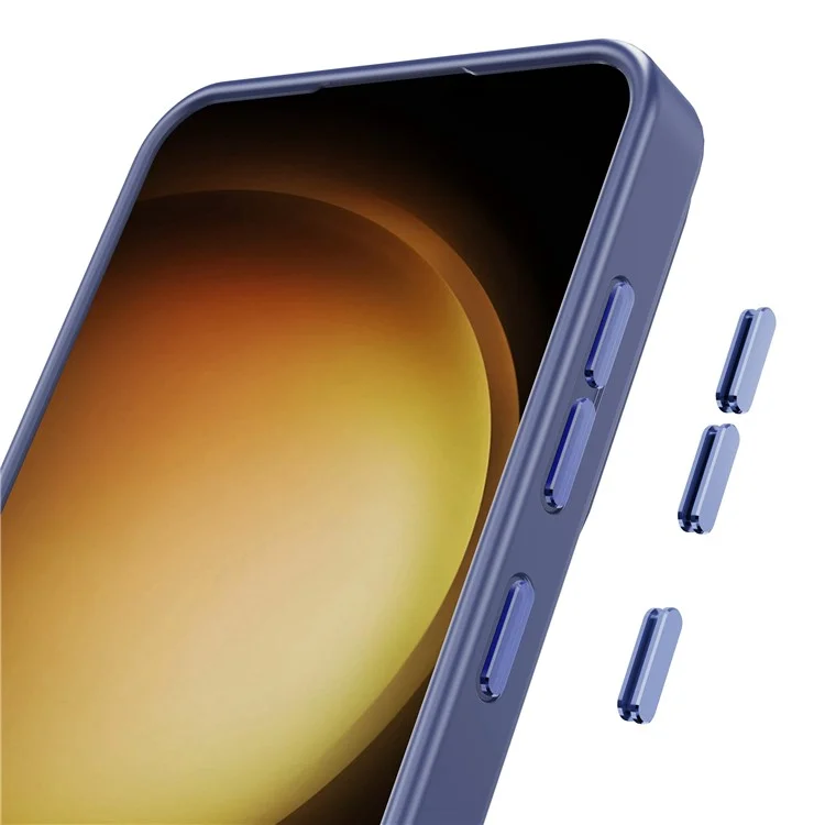 Funda para Samsung Galaxy S25+ compatible con MagSafe, con soporte, de TPU + cubierta de teléfono acrílica transparente - Azul marino