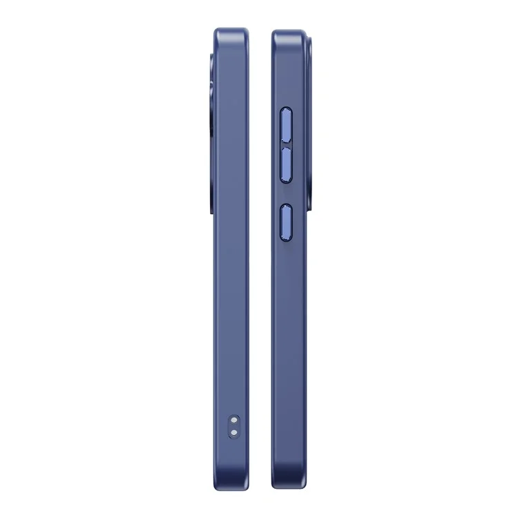 Funda para Samsung Galaxy S25+ compatible con MagSafe, con soporte, de TPU + cubierta de teléfono acrílica transparente - Azul marino