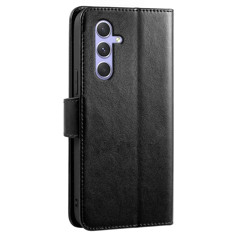 Funda para Samsung Galaxy A54 5G con soporte, tarjetero y cartera de piel - Negro