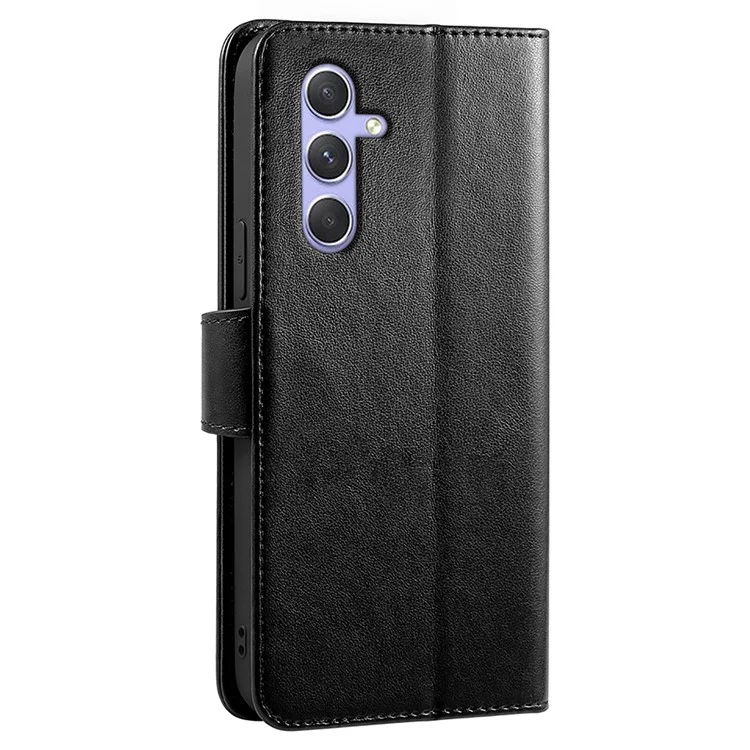 Étui pour Samsung Galaxy A25 5G (Global) (161,0 x 76,5 x 8,3 mm) Support Porte-cartes Portefeuille Housse de téléphone en cuir - Noir