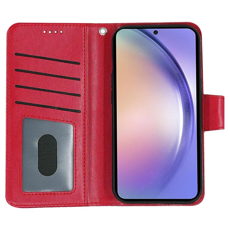 For Samsung Galaxy A05s 4G Case Stand Card Holder Wallet Leather Phone Cover - Red