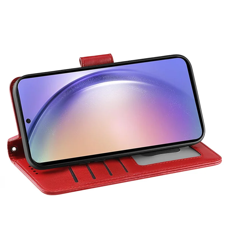 For Samsung Galaxy A05s 4G Case Stand Card Holder Wallet Leather Phone Cover - Red