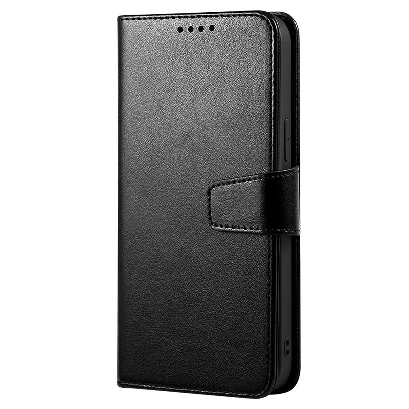 For Samsung Galaxy S24+ Case Stand Card Holder Wallet Leather Phone Cover - Black