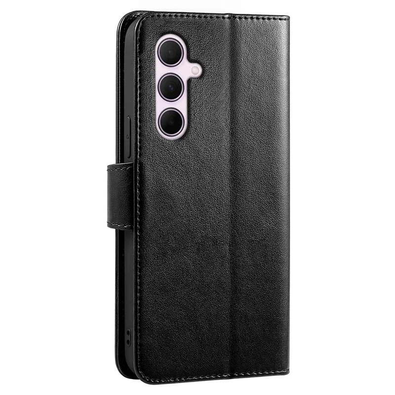 For Samsung Galaxy S24+ Case Stand Card Holder Wallet Leather Phone Cover - Black