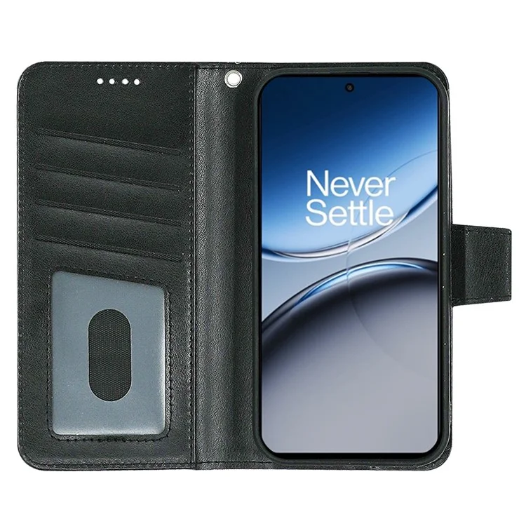 Чехол для OnePlus Nord 4 с держателем для карт, кошелек, кожаный чехол для телефона - черный