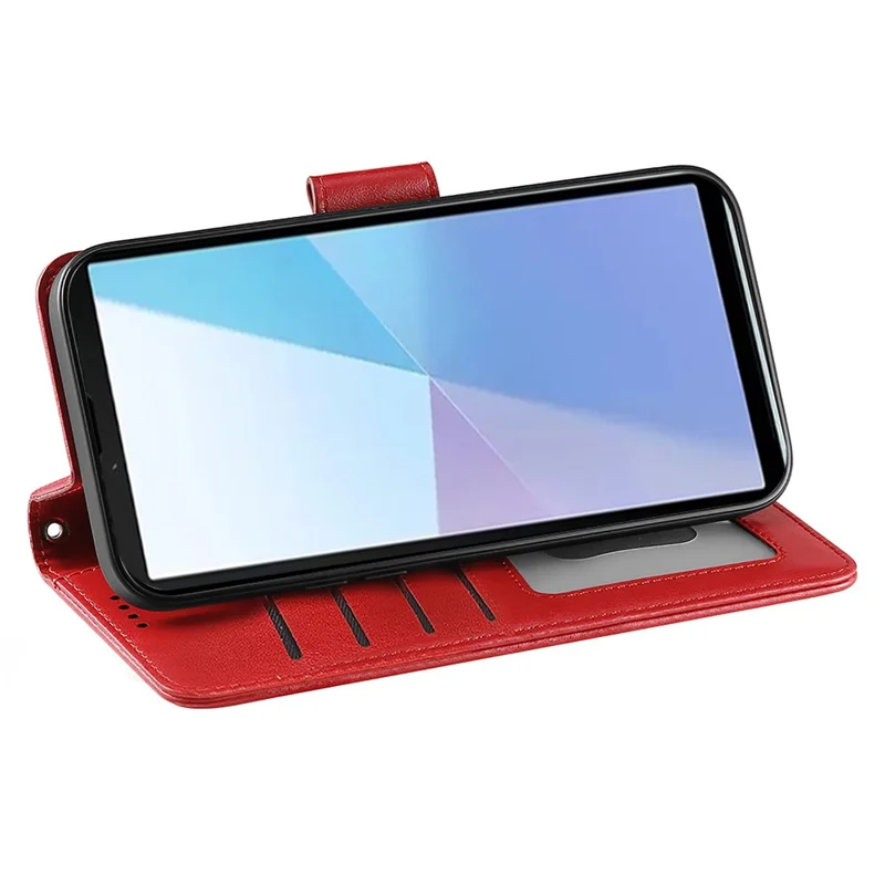 For Sony Xperia 10 VI Case Stand Card Holder Wallet Leather Phone Cover - Red