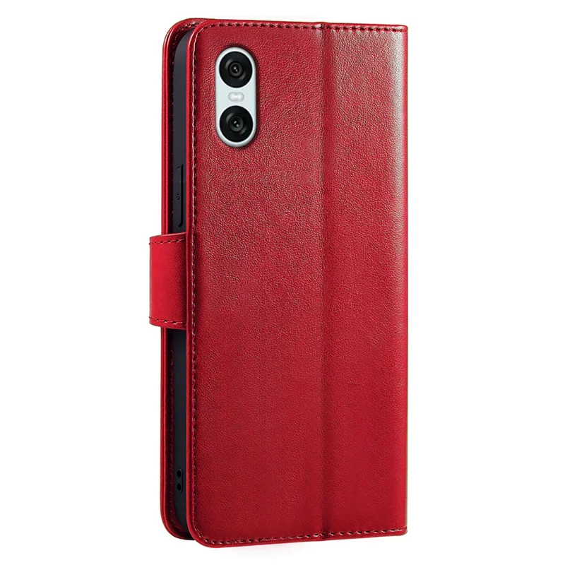 For Sony Xperia 10 VI Case Stand Card Holder Wallet Leather Phone Cover - Red