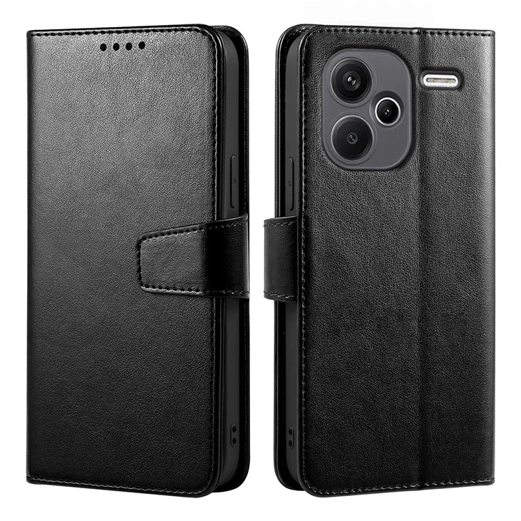 Для Xiaomi Redmi Note 13 Pro+ 5G Чехол Подставка Держатель для карт Бумажник Кожаный Чехол для телефона - Черный