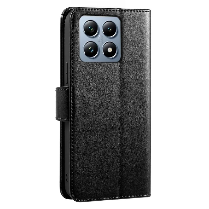 For Xiaomi 14T Case Stand Card Holder Wallet Leather Phone Cover - Black