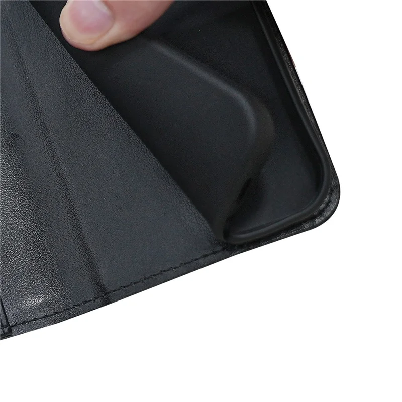 For iPhone 13 Case Stand Card Holder Wallet Leather Phone Cover - Black
