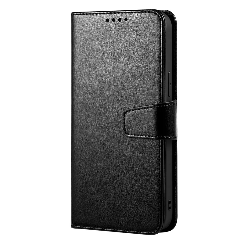 For iPhone 13 Case Stand Card Holder Wallet Leather Phone Cover - Black