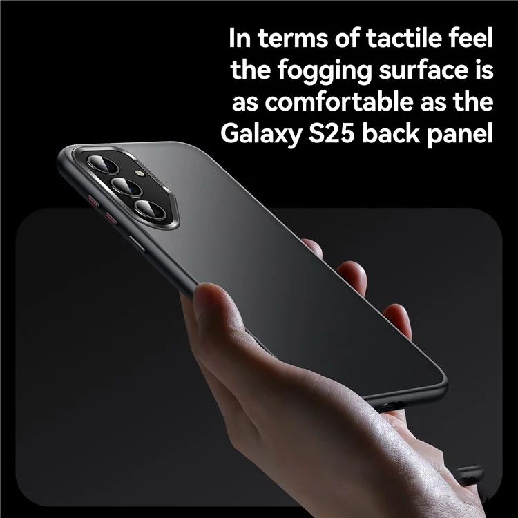 Capa para Samsung Galaxy S25 SULADA, PC+TPU, à prova de choque, fosca, proteção de telefone - Preta