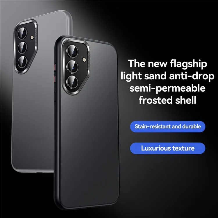 Capa para Samsung Galaxy S25 SULADA, PC+TPU, à prova de choque, fosca, proteção de telefone - Preta