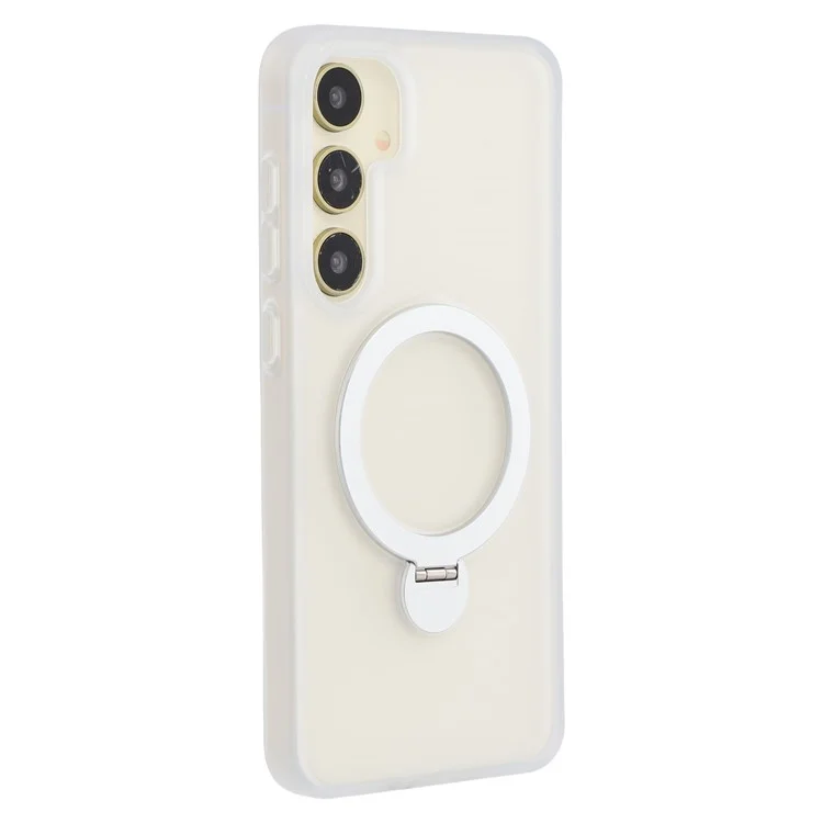 Custodia per Samsung Galaxy S25+ compatibile con MagSafe Anello rotante Supporto TPU + Copertura in PC - Trasparente