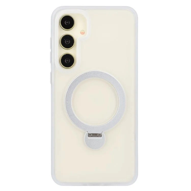 Custodia per Samsung Galaxy S25+ compatibile con MagSafe Anello rotante Supporto TPU + Copertura in PC - Trasparente