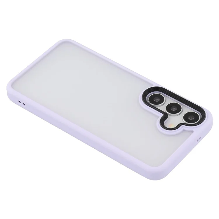 Coque pour Samsung Galaxy S25 Peau tactile mate anti-rayures PC + TPU Housse de protection arrière - Violet clair