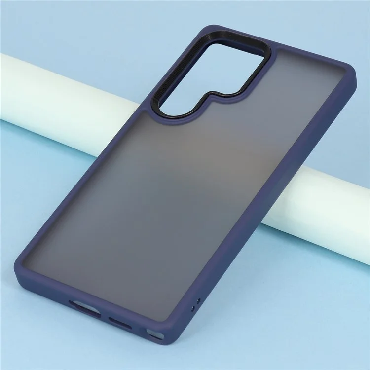 Custodia per Samsung Galaxy S25 Ultra Skin Touch Opaca Anti-Graffio PC + TPU Copertura Posteriore del Telefono - Zaffiro
