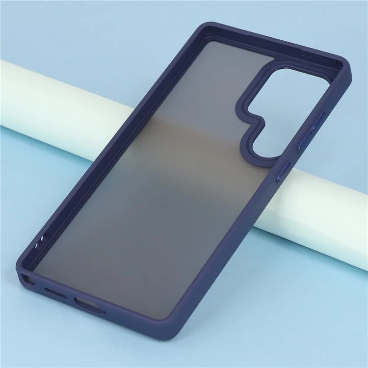Custodia per Samsung Galaxy S25 Ultra Skin Touch Opaca Anti-Graffio PC + TPU Copertura Posteriore del Telefono - Zaffiro