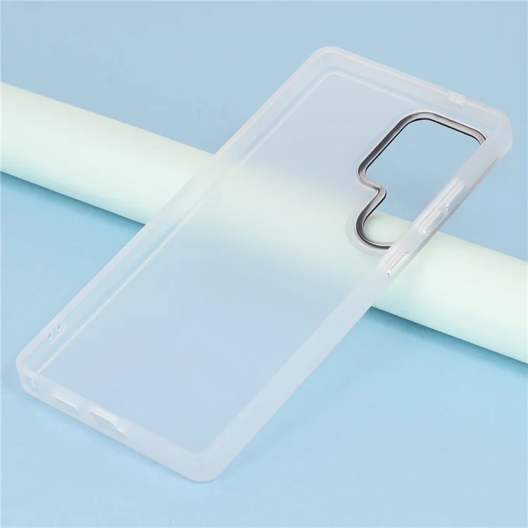 For Samsung Galaxy S25 Ultra Case Skin Touch Matte Anti-Scratch PC + TPU Phone Back Cover - Transparent