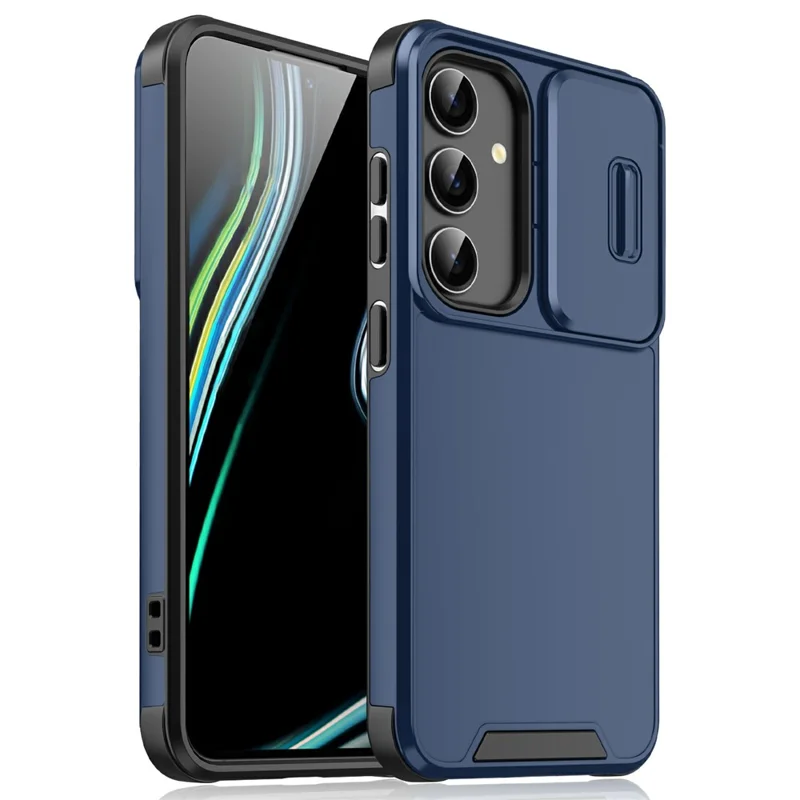 For Samsung Galaxy A56 5G  /  A36 5G Case PC + TPU Shell with Slide Camera Phone Cover - Blue