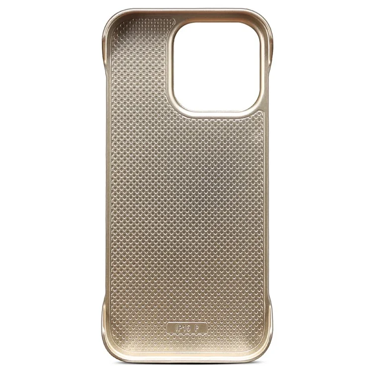 Étui magnétique invisible compatible avec MagSafe pour iPhone 16 Pro, couverture arrière en peinture cuite - Papillon doré
