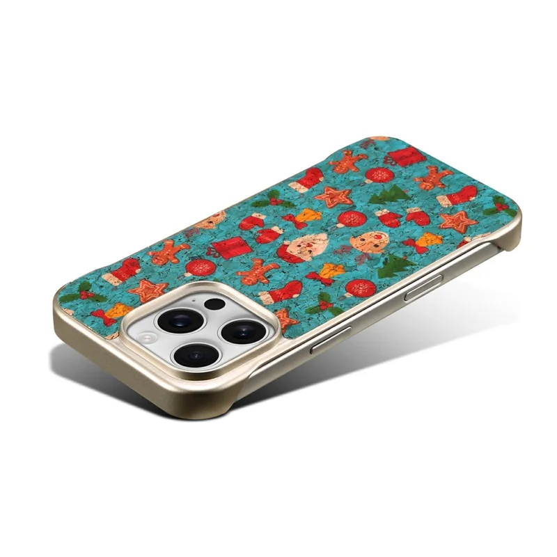 A18 For iPhone 16 Pro Max Invisible Magnetic Case Compatible with MagSafe PC Baked Paint Phone Back Cover - Christmas Floral