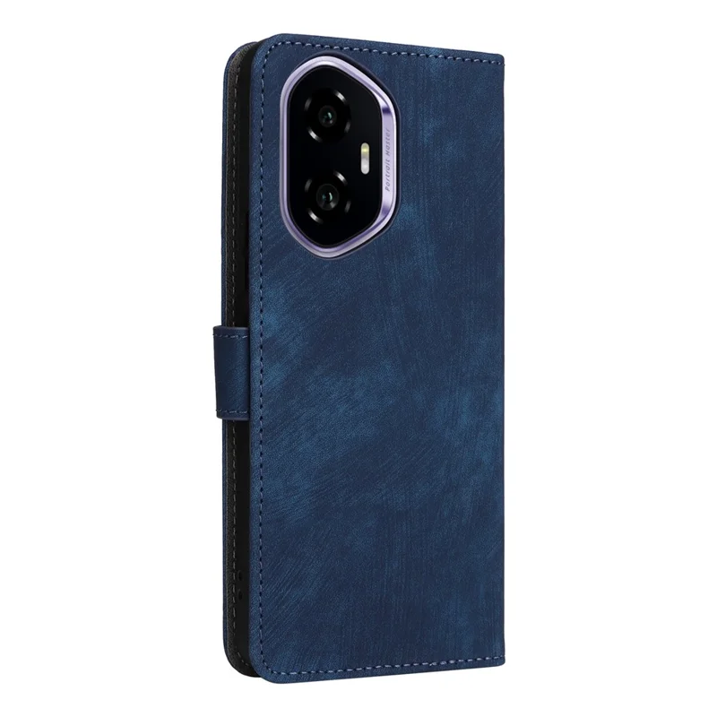 غطاء Honor 300 محفظة مع حماية من RFID، غطاء من جلد PU مع حامل عرض - أزرق