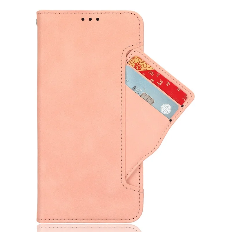 For Motorola Moto G05 4G  /  E15 4G Leather Case Phone Wallet Cover with Multiple Card Slots - Pink