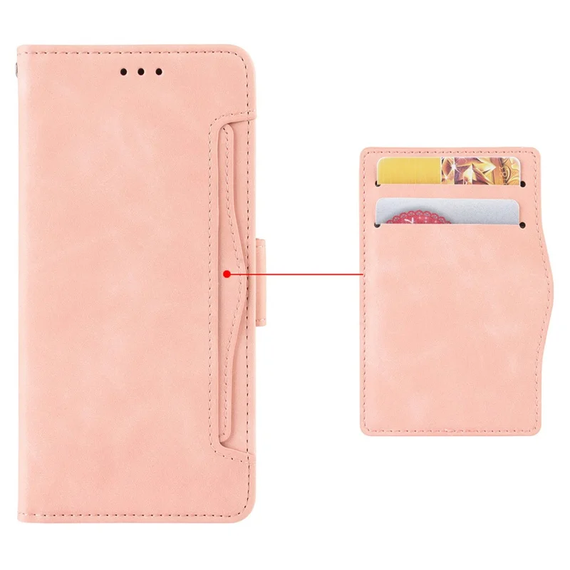 For Motorola Moto G05 4G  /  E15 4G Leather Case Phone Wallet Cover with Multiple Card Slots - Pink