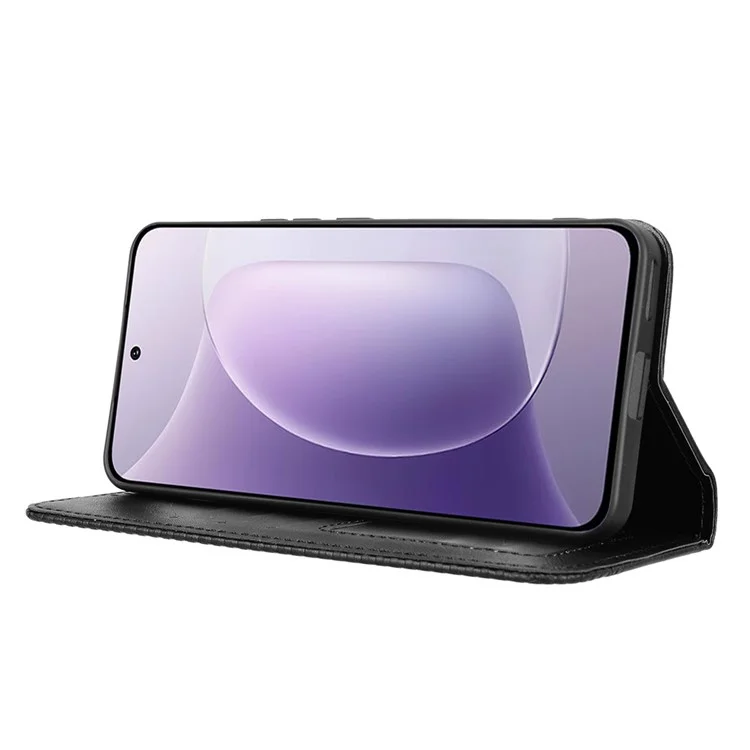 Étui en cuir For Honor 300 Wallet Stand Retro Texture Phone Cover - Noir