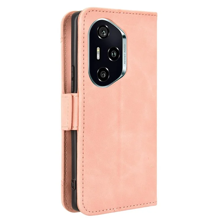 For Honor 300 Pro / 300 Ultra Leder Handyhülle mit Kartenfächern - Pink
