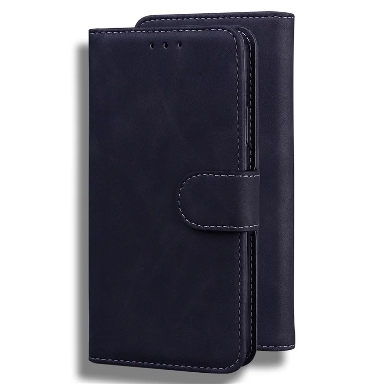 Capa de Celular Móvel para Realme C30 4G, Carteira Magnética à Prova de Choque Capa de Flip de Couro PU com Suporte - Preto