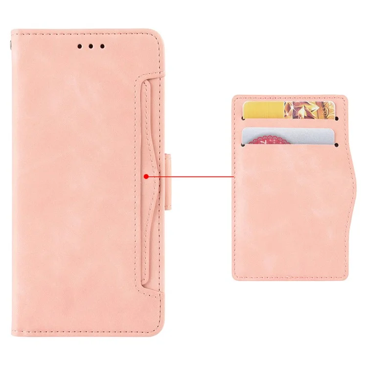 Étui en cuir pour ZTE Blade V70 / nubia V70 avec porte-cartes multiples - Rose