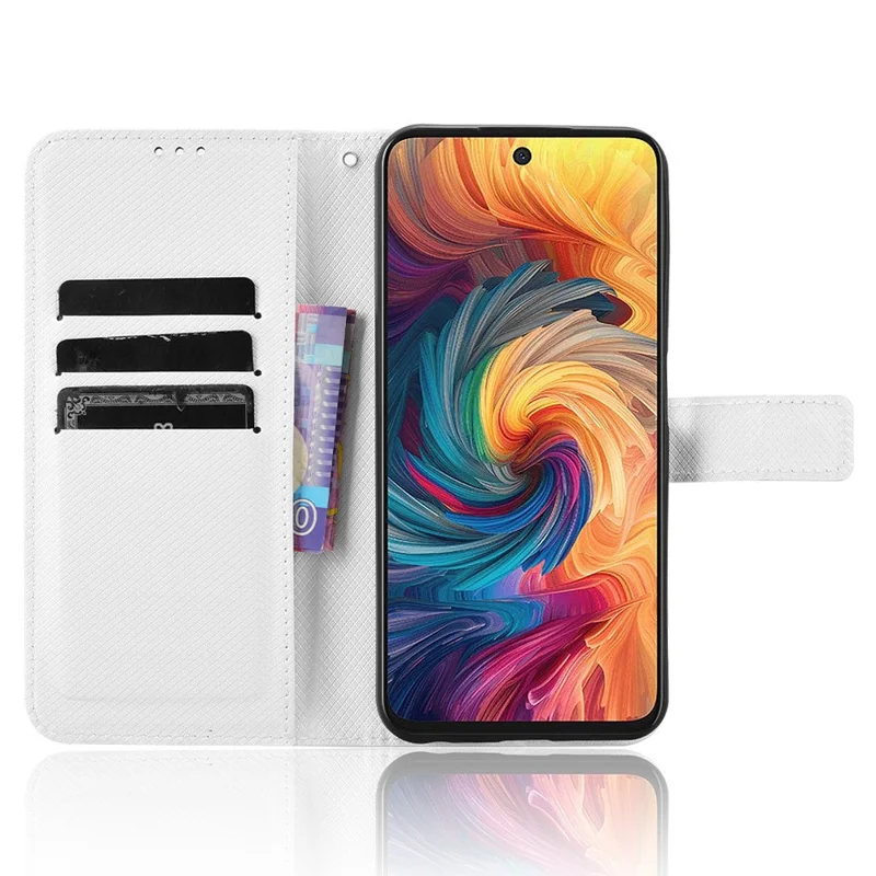 Étui pour ZTE Blade V70 / nubia V70 en cuir PU à texture diamantée - Blanc