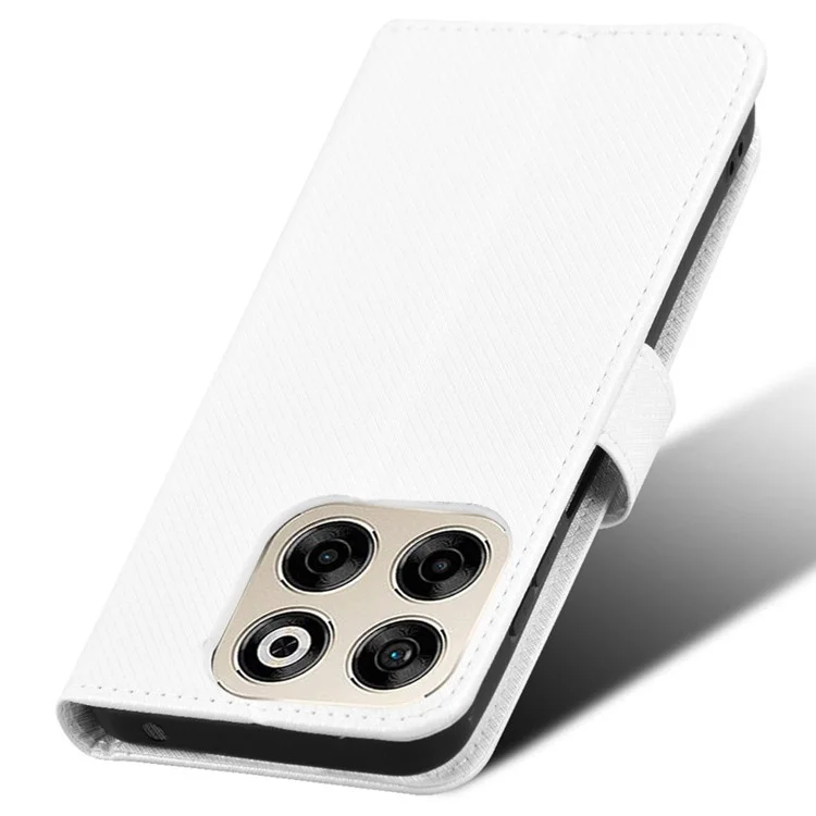 Étui pour ZTE Blade V70 / nubia V70 en cuir PU à texture diamantée - Blanc