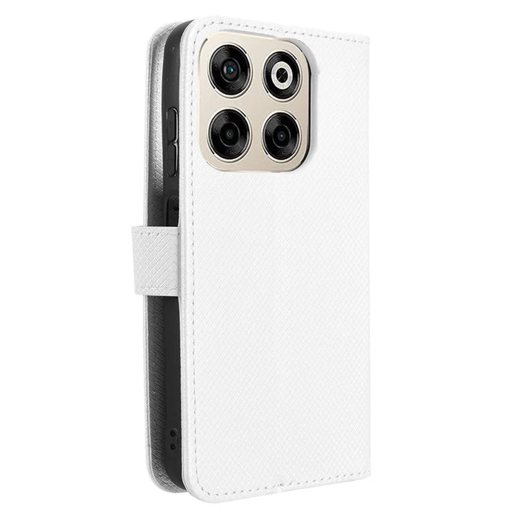 Étui pour ZTE Blade V70 / nubia V70 en cuir PU à texture diamantée - Blanc
