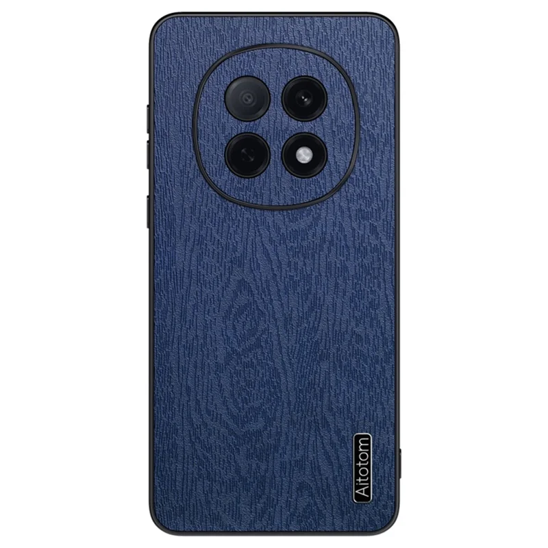 For Oppo F29 Pro 5G (Global) / A5 Pro 5G (China) Case Wood Texture PU Leather Coated PC TPU Phone Cover - Blue