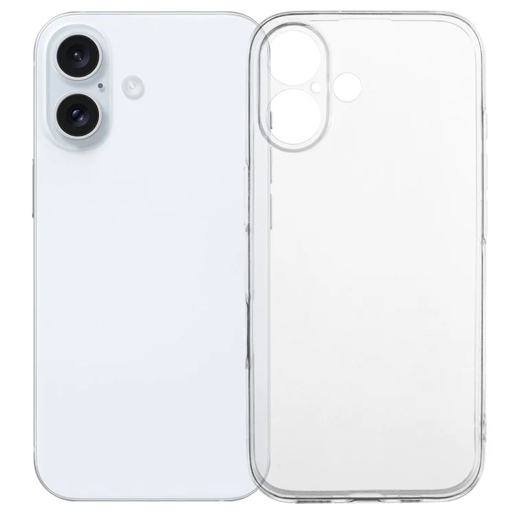 Coque pour iPhone 16 Plus UNITHIN Ultra fine 0,7 mm, en TPU transparent anti-chute, avec découpes précises
