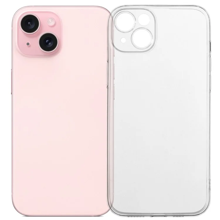 UNITHIN Funda para iPhone 14 Plus Ultrafina de 0,7 mm Cubierta de teléfono antideslizante de TPU transparente con recortes precisos