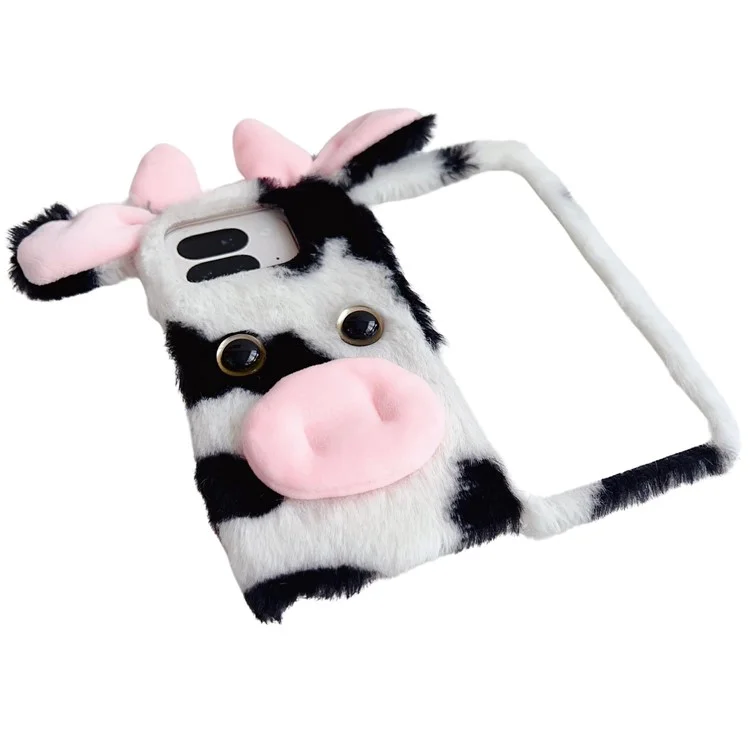 Capa para Google Pixel 9 Pro Fold 5G, fofa e fofa de vaca no inverno, com revestimento interno de TPU - Preta